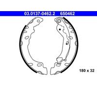 ATE Kit ganasce freno 03.0137-0462.2