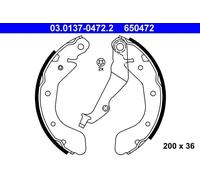 ATE Set di ganasce freno posteriori 03.0137-0472.2 per Chevrolet Spark, Aveo, Daewoo Kalos