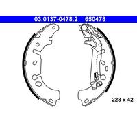 ATE 03.0137-0478.2 Kit ganasce freni 228mm per OPEL Corsa D Schrägheck (S07)