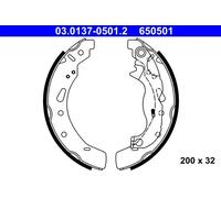 Ganasce freno 03.0137-0501.2 ATE per MAZDA 2 Hatchback 2