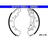 ATE Kit ganasce freno per DAIHATSU TOYOTA 03.0137-0502.2