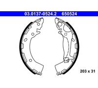 Ganasce freno 03.0137-0524.2 ATE per HYUNDAI KIA