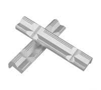 Ganasce magnetiche a V per CNC, in lega di alluminio, con griglia per squame di pesce, adatte per morse da 10, 5, 15, 20 cm, argento (15,2 cm)