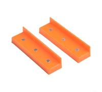 Ganasce magnetiche morbide per morsa, set da 2 pezzi, compatibili con morse da banco da 10,2 cm, proteggono i pezzi (10,2 cm, arancione A)