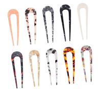 GANAZONO 10 pezzi Forcine Capelli Eleganti in Acetato Forma di U Forchetta Francese per Chignon Decorazioni Capelli Resistenti Moda per Ragazze e Donne