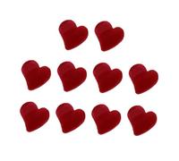 GANAZONO 10 pezzi Mollette per Capelli Piccole Forma di Cuore Rosse Accessori Eleganti per Ragazze e Donne Clip Jaw Flocking Resistenti per Acconciature per Occasioni Speciali e Uso