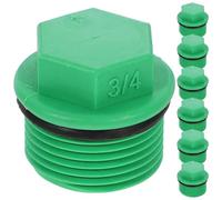 GANAZONO 10 Pezzi Tappi per Tubi Flessibili Filettati 3/4 Pollice, Tappi Terminali Multiuso per Irrigazione da Giardino, Plastica Resistente per Orto, Prato e Cortile