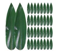 GANAZONO 100 Pezzi Foglie di Bambù per Sushi Verde Tradizionali, Riutilizzabili per Decorazione e Presentazione di Sashimi, per Famiglie e Preparazione Sushi