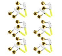 GANAZONO 12 Pezzi Segnalatore di Abboccata per Canna da Pesca con Luce LED e Campanello, Clip-on, Abs e Rame, Verde, per Estremità Canna, Pesca Notturna