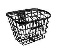 GANAZONO 1pezzi Cestino Anteriore in Acciaio per Bici e Veicoli Elettrici Resistente e Durevole Portagadget Facile da Installare capacità per Shopping e Trasporto