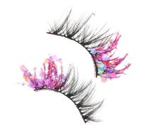 GANAZONO 2 Pezzi Di Ciglia Finte Con Paillettes Ciglia Kiss Con Ciglia Finte Colorate Ciglia Finte Naturali Colorate Ciglia Glitterate Ciglia Esagerate Ciglia Finte A Grappolo