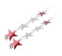 GANAZONO 2 Pezzi Disco Antiuccelli Sospesa a Stella a Cinque Punte in Pvc, Decorazione da Giardino per Prato e Cortile, Riflettente, per Allontanare gli Uccelli