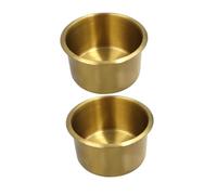 GANAZONO 2 Pezzi Portabicchieri in Rame Inseribile per Yacht Camper e Auto Organizer Elegante per Bevande e Oggetti Design Robusto e Raffinato per Interni Veicoli