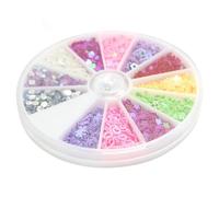 GANAZONO 2 Scatole Kit Decorazioni Unghie Stella Glitter, Adesivi per Unghie, Pvc, Stile Misto, 2 Scatole, per Nail Art DIY e Negozio Stili multipli