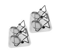 GANAZONO 2 Set Kit Germogliatore Acciaio Inossidabile per Barattoli Bocca Larga Coperchi Rete con Supporto e Vassoio per Germogli di Semi, Broccoli e Fagioli Kit Coltivazione Nutriente per