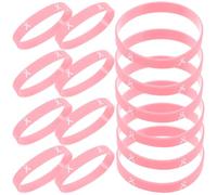 GANAZONO 20 pezzi Braccialetti Silicone Elastici Rosa per Consapevolezza Tumore al Seno Design Unico e Confortevole Accessori Moda Ispirazionali per Polso e Mano