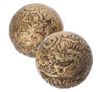 GANAZONO 2pezzi Palla Esercizio Mano in Ottone Sfere per Presa Manuale Design Drago e Mitologico Attrezzatura per Rafforzamento Muscoli Dita e Riabilitazione Palla Fitness Peso