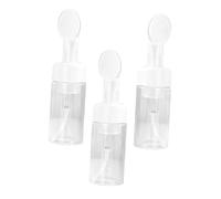 GANAZONO 3pezzi Flaconi Trasparenti in Plastica Con Spazzola Per Detergente Viso Bottiglie Vuote Portatili Con Chiusura Ermetica Per Contenitori Cosmetici Da Viaggio e Saponi Liquidi