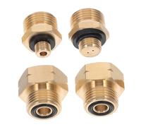GANAZONO 4 Pezzi Adattatore per Bombola Gas Europeo Resistente all Usura Connettore per Rifornimento Bombole Gpl per Barbecue Esterno Facile da Collegare e Sigillare