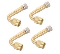 GANAZONO 4 pezzi Prolunga Valvola per Pneumatici Kit per Auto e Estensione Valvola Adattatori per Gonfiaggio Tubo Inflazione e Connettore Pompa