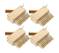 GANAZONO 4pezzi Spazzola per Diserbo Giardinaggio Setole Metalliche per Rimozione Erbacce e Muschio Attrezzi Manuali per Pulizia Crepe e Fessure in Patii e Marciapiedi Duratura e Versatile