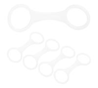 GANAZONO 5 Pezzi Clip di Fissaggio Nero in Silicone a Forma di 8 | Attacco Rapido e Sgancio Facile, Compatibilità per Piscina e Mare, Fermo Sicuro del Tubo