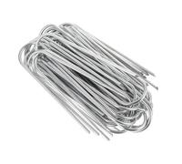 GANAZONO 50pezzi Ancoraggio Zincato Chiodi Picchetti u per Fissaggio Prato Picchetti per Fissaggio Telo di Sicurezza