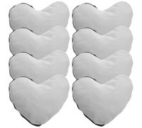 GANAZONO 8 pezzi Astucci Cuore in Tela per Sublimazione Borse Cosmetiche Vuote con Zip Astuccio Make Up e Matite DIY per Bambine Sacchetti Multiuso per Accessori e Viaggio