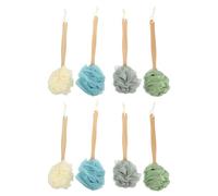 GANAZONO 8pezzi Spazzola per Schiena Doccia Scrubber Manico lungo Nylon Esfoliante per Corpo Bagno Uso Multiuso Adatto Gravidanza Docce Quotidiane Viaggi