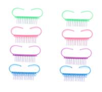 GANAZONO 8pezzi Spazzolini per Unghie Forma di Tacchetto Strumenti per Cura delle Unghie per Pulire la Polvere Residui Adatti per Manicure e Pedicure Maniglia in Plastica Stili multipli