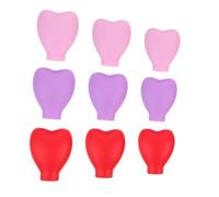 GANAZONO 9 pezzi Copri Pennelli Trucco in Silicone Protezione Polvere con Ventosa Diverse Misure per Pennelli Viso e Fondotinta Custodie Protettive Colorate Rosso Rosa e Accessorio Pratico