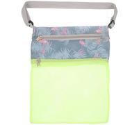 GANAZONO Borsa a Rete Resistente All’Usura Doppia Zip Sacco da Spiaggia Portatile per Giocattoli e Accessori Comoda Borsa da Raccolta Pieghevole per e Attività All’Aperto