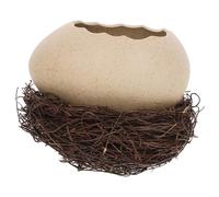 GANAZONO Ciotola in Ceramica e Rattan Forma Guscio d Uovo con Grande Capacità e Tocco Liscio Versatile per Dessert, Snack e Uso Domestico Creativo e Originale
