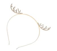 GANAZONO Corna Cervo Cerchietto per Capelli Cerca Corna di Renna e Cristalli Feste Natalizie Strass