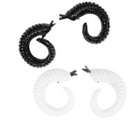 GANAZONO Due Paia di Fermagli per Capelli Corna di Pecora Artificiale Clip Cosplay Halloween Leggera e Confortevole Accessori per Donna e Nero e Bianco