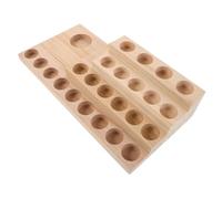 GANAZONO Espositore Olio Essenziale in Legno Massello Ripiani con Fori Organizer Multiuso per Bottiglie Aromaterapia Supporto da Tavolo Stabile e Capiente per Profumati