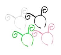 GANAZONO Fasce per Chioma a Forma di Tentacolo di Formica 4 Pezzi Fasce Cartoon per Bambini Accessori Chioma per Feste e Fotografia, Cerchietti Neri, Rosa, Verde e Bianco
