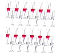 GANAZONO Flaconi Lucidalabbra a Forma di Bicchiere di Vino, Tubetti Vuoti Ricaricabili in Plastica, Set da 24 Pezzi (rosso e Trasparente), Contenitori per Rossetto Fai da Te, per Viaggi