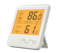 GANAZONO Igrometro con Display Touchscreen per Monitoraggio Temperatura e Umidità per Ambienti Abitativi Cameretta e Serra Sensore Affidabile e Facile da Usare