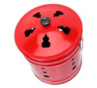 GANAZONO Inceneritore Smaltato da Giardino Secchio Esterno Resistente Superficie Liscia, Sicuro e Stabile per Bruciare Rifiuti Vegetali e Foglie, Bidone Inceneritore Stile Casuale