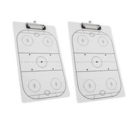 GANAZONO Lavagna Bianca Cancellabile a Secco per Hockey 2 Pezzi Lavagnetta Clip per Allenatori Superficie Riutilizzabile Compatta e Portatile per Strategie e Piani di Gioco Durante