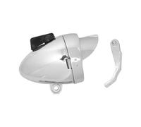 GANAZONO Luce LED Anteriore per Bicicletta Retro in Metallo Super Luminosa con Ampio Angolo di Visione Sicurezza e Avviso per Ciclismo Facile da Installare Senza Batterie Argento