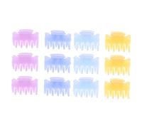 GANAZONO Mini Artigli per Chioma Decorativi 12 Pezzi, Fermagli e Forcine in Plastica Colorata, Accessori per Chioma Frangia per Donna e Bambino, per Feste e Matrimoni