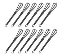 GANAZONO Mini Frusta per Miscelare Colori per Chioma 12 Pezzi in Plastica Nera, Miscelatore Manuale Portatile per Salone di Parrucchiere, Strumento Versatile per Tintura e Riutilizzabile