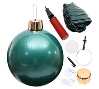 GANAZONO Pallina di Natale Gonfiabile Gigante in PVC Verde con Accessori Decorazione Natalizia per Interni ed Esterni Addobbo Festivo per Casa e Giardino Colore Casuale