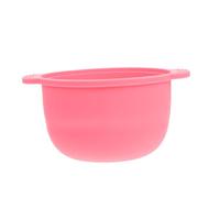 GANAZONO Pentolino Scaldacera in Silicone Alimentare Rosa Recipiente per Scioglimento Cera Non-stick con Manico Antiscottatura Accessorio Pratico per Trattamenti di Bellezza