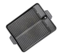 GANAZONO Piastra Grill Quadrata in Alluminio con Rivestimento Antiaderente per Perdita per Cottura Sana Design Compatto Facile da Pulire per Bbq e Induzione