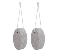 GANAZONO Pietra Pomice per Pedicure 2 Pezzi, Strumento per Rimozione Pelle Morta Piedi e Talloni Screpolati, Pomice Lavica Doppia Faccia Impugnatura Ergonomica per Cura Piedi e