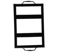 GANAZONO Portapiatti in Acciaio Resistente Smaltato Nero Per Piastra Di Sale Da Barbecue, Supporto Pratico Per Cucina Domestica e Grigliate, Porta Blocco Di Sale Solido e Funzionale