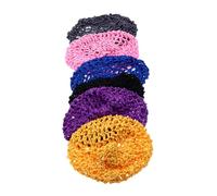 GANAZONO Rete per Chioma Femminile all Uncinetto 6 Pezzi Colore Assortito, Pieghevole e Facile da Trasportare, come Accessorio Notte o Danza Colore Casuale